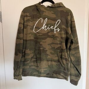 Chiefs Army Green Hooded Sweatshirt